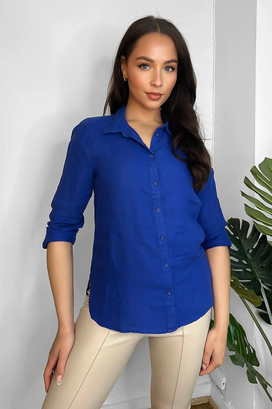 100% Linen Classic Smart Casual Shirt