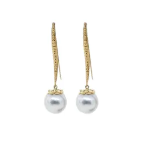 18KT Kristi Earrings with 15mm South Sea Pearls Designed by OVII