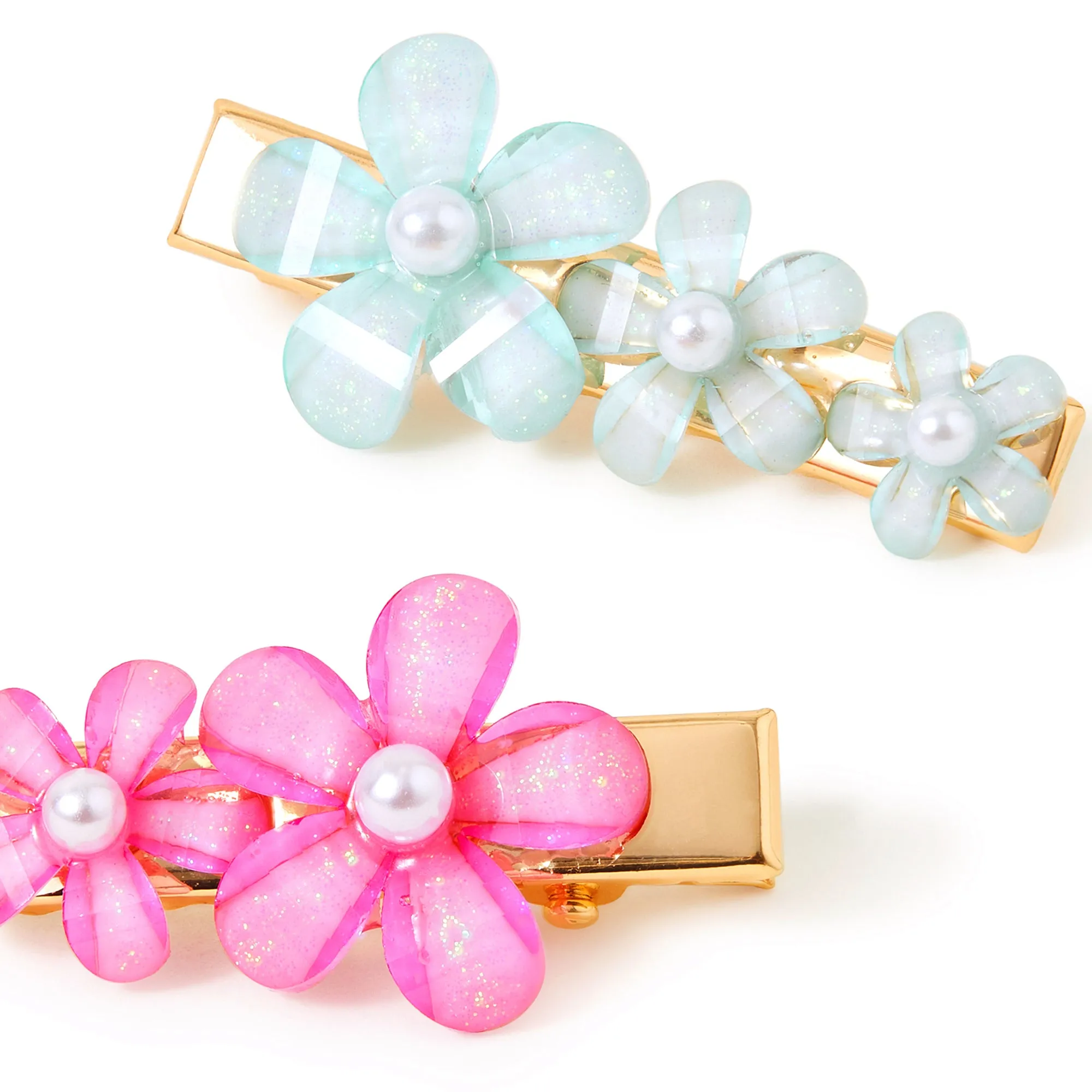 Accessorize London Girl's Flower Salon Clips Set Of Two