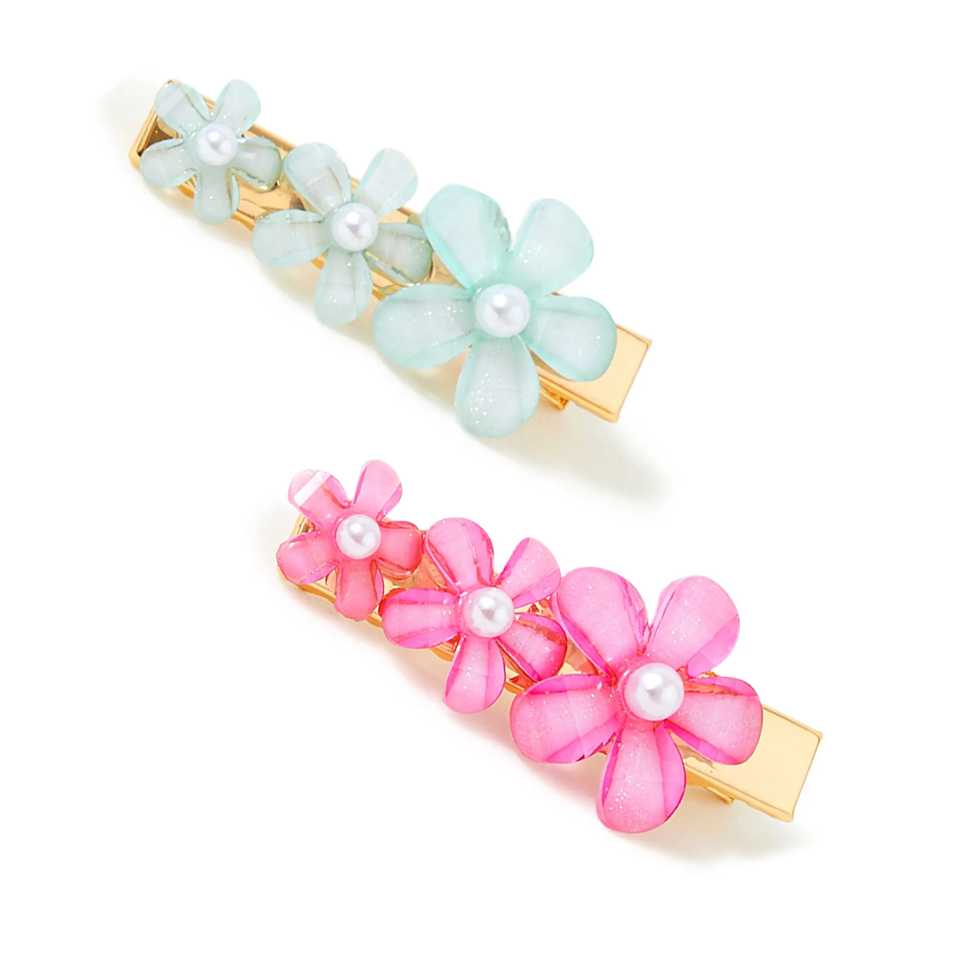 Accessorize London Girl's Flower Salon Clips Set Of Two