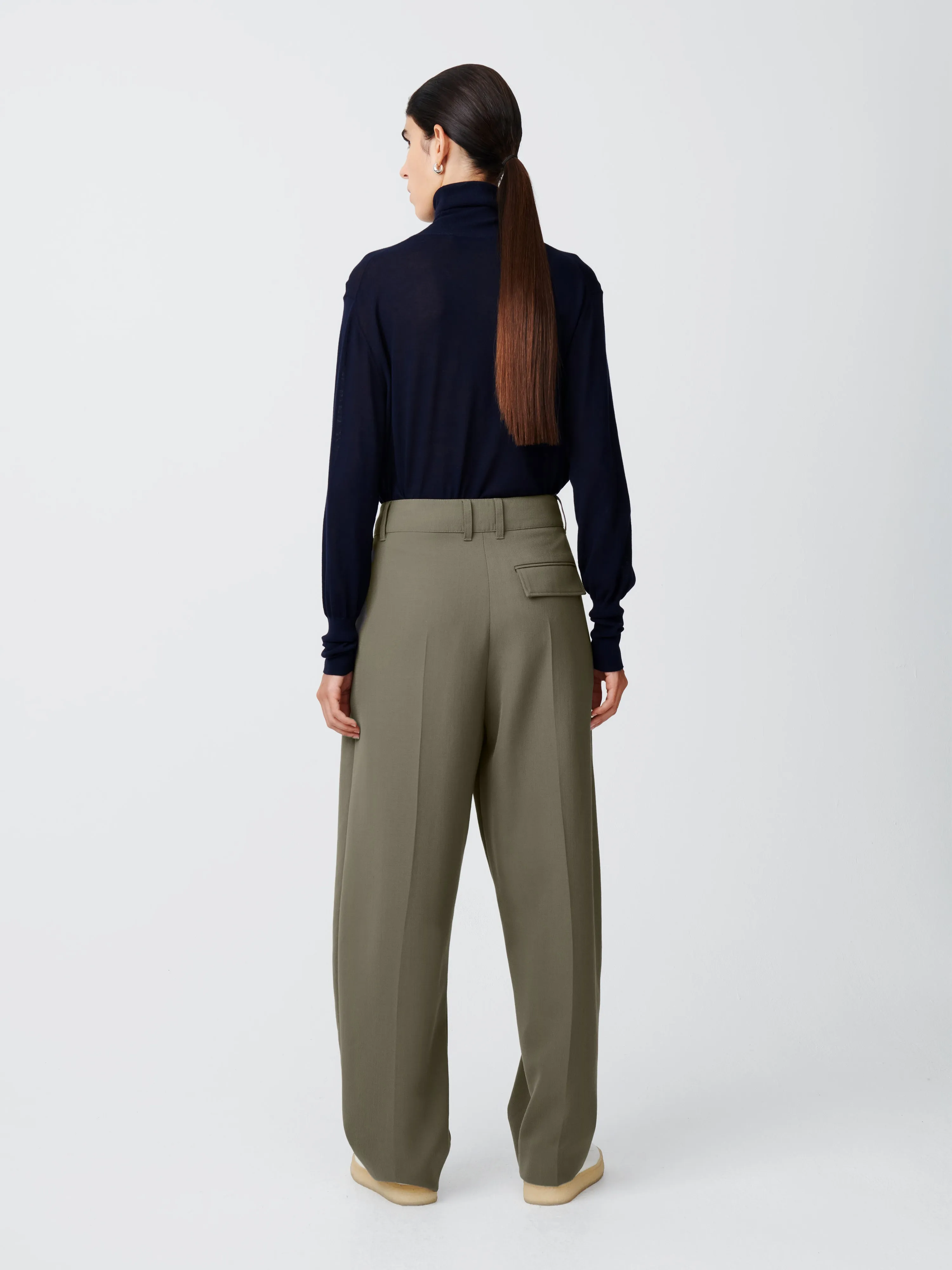 Acuna Wool Pant in Reed