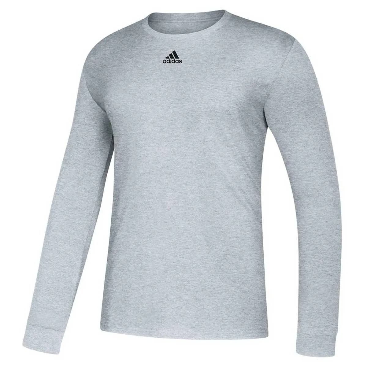 adidas Men's Medium Grey Heathered Amplifier Long Sleeve Tee