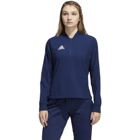 adidas Women's Team Navy Blue/White Under The Lights Long Sleeve Woven 1/4 Zip