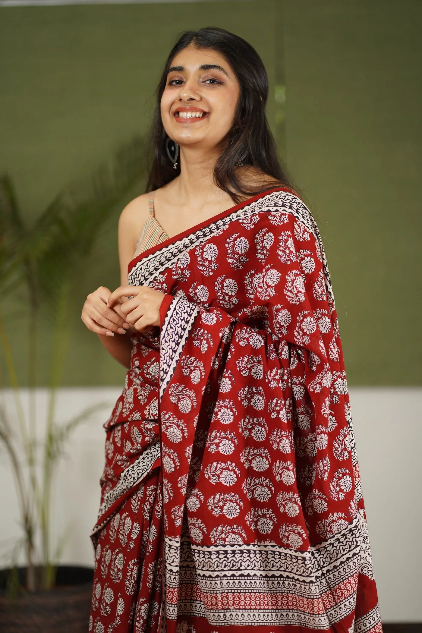 Bagh Hand Block Printed Cotton Saree