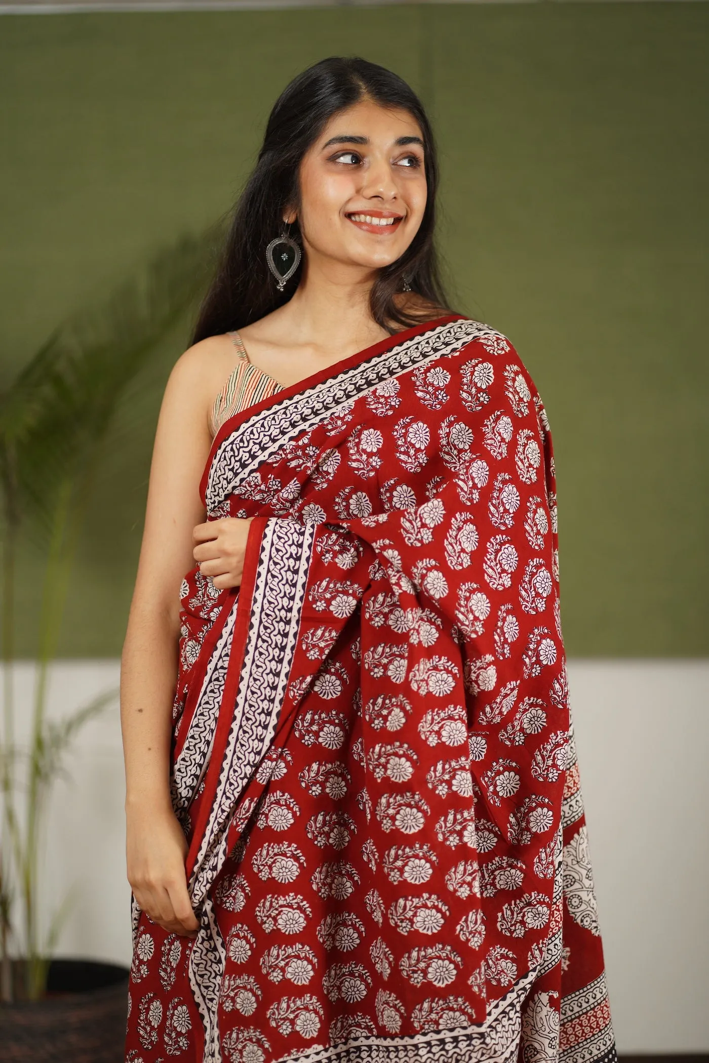 Bagh Hand Block Printed Cotton Saree