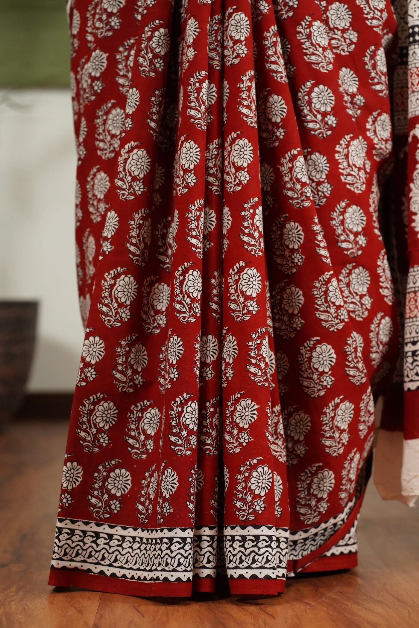 Bagh Hand Block Printed Cotton Saree