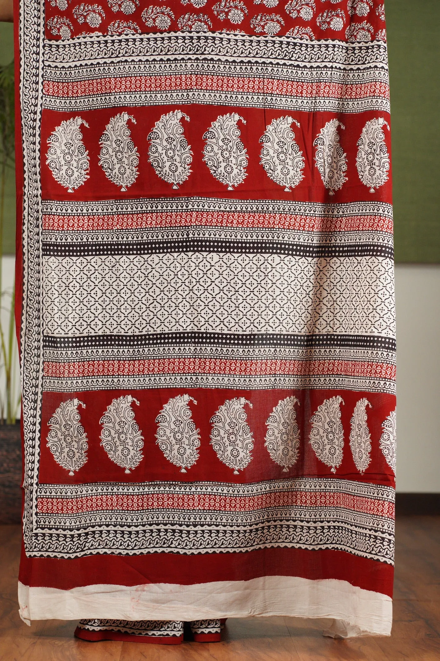 Bagh Hand Block Printed Cotton Saree