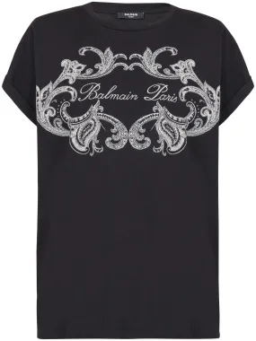 Balmain Signature Paisley Print Tee