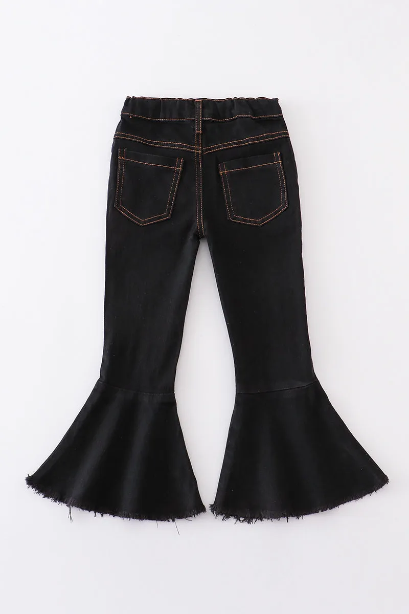 Black bell girl denim jeans