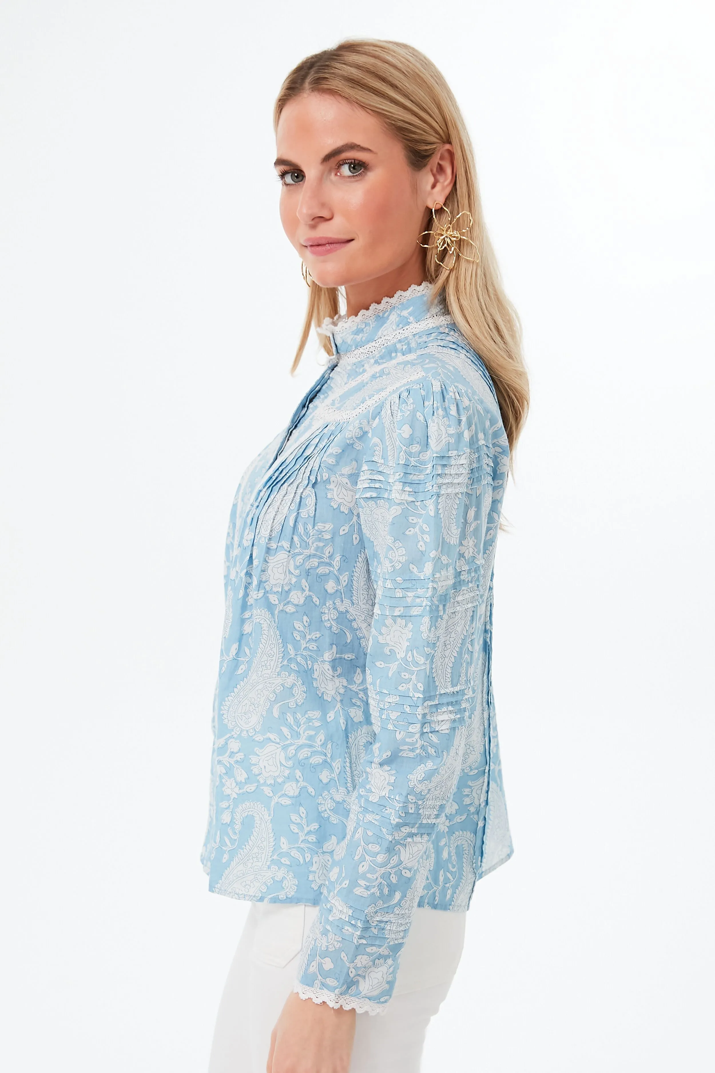 Blue Paisley Priya Shirt