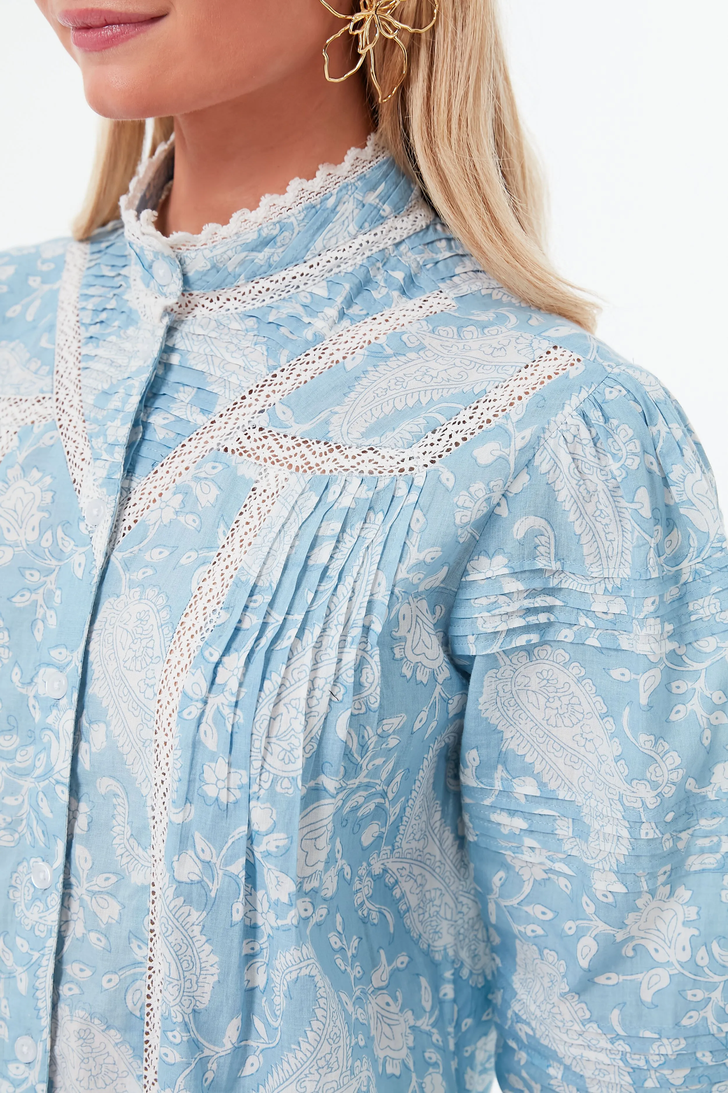 Blue Paisley Priya Shirt