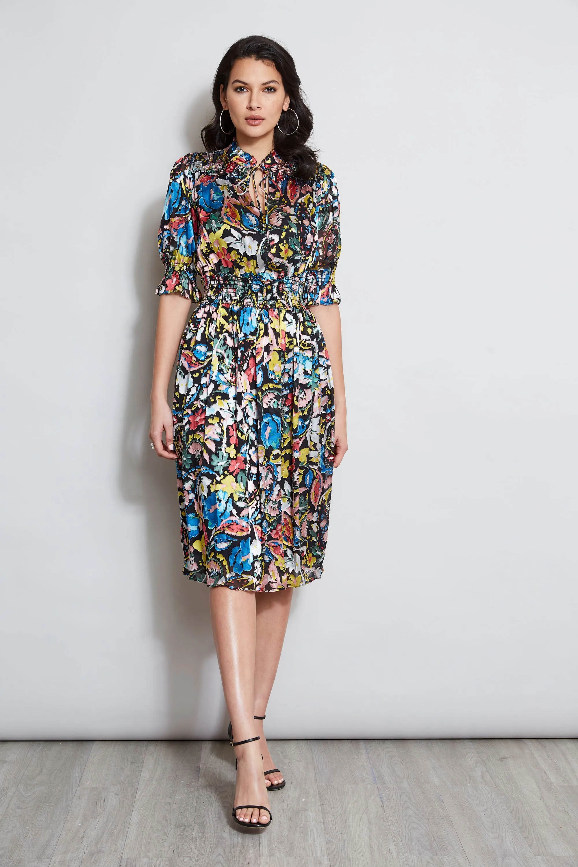 Burnout Floral Paisley Dress