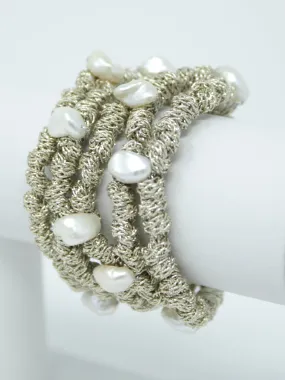 Celia Pearl Wrap Bracelet by MELA