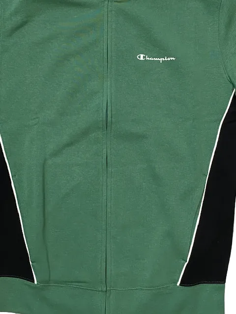 Champion men's tracksuit in light cotton 218678 GS108 FOLI/NBK green-navy blue