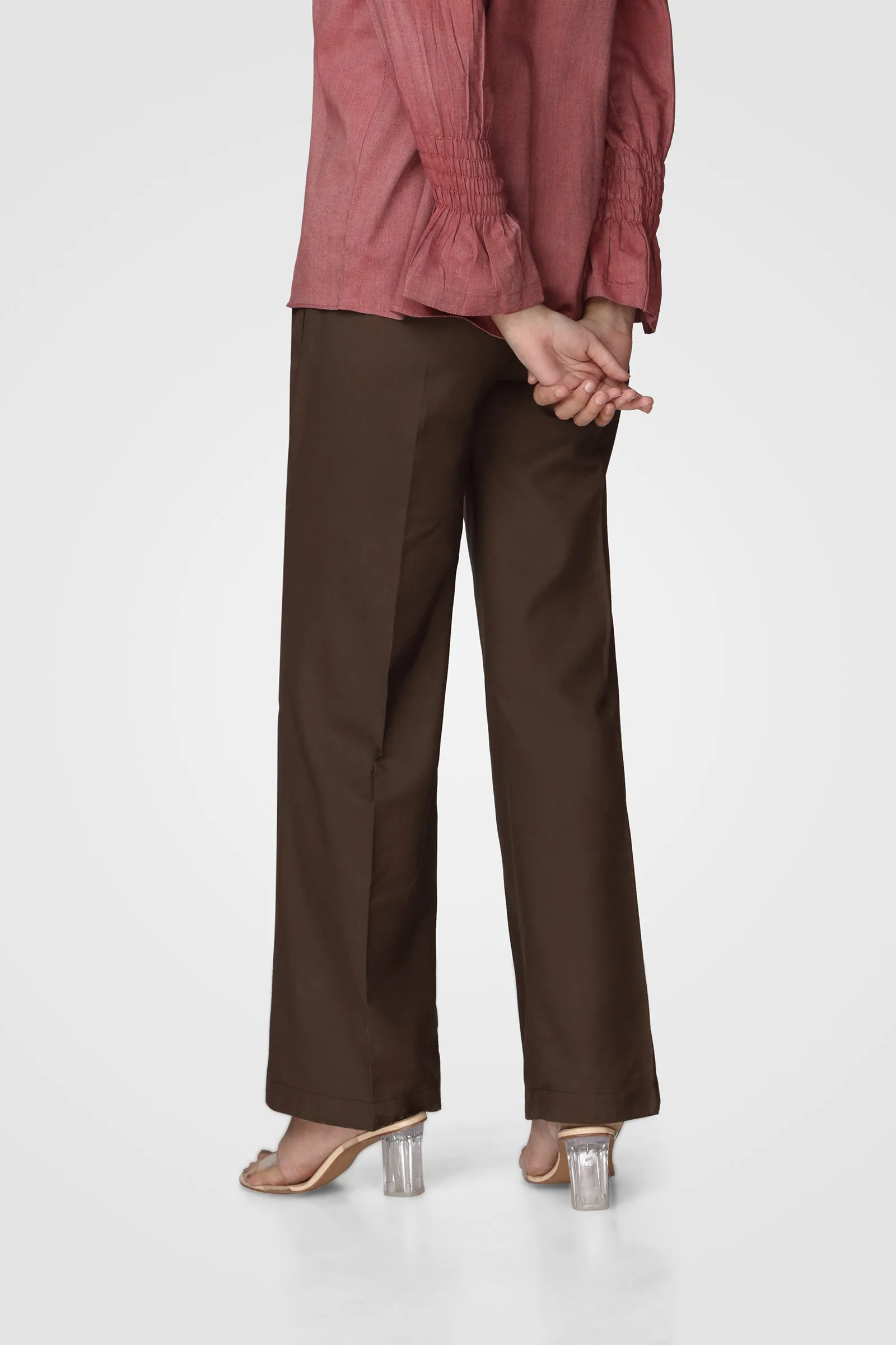 Chocolate Pleated Trousers