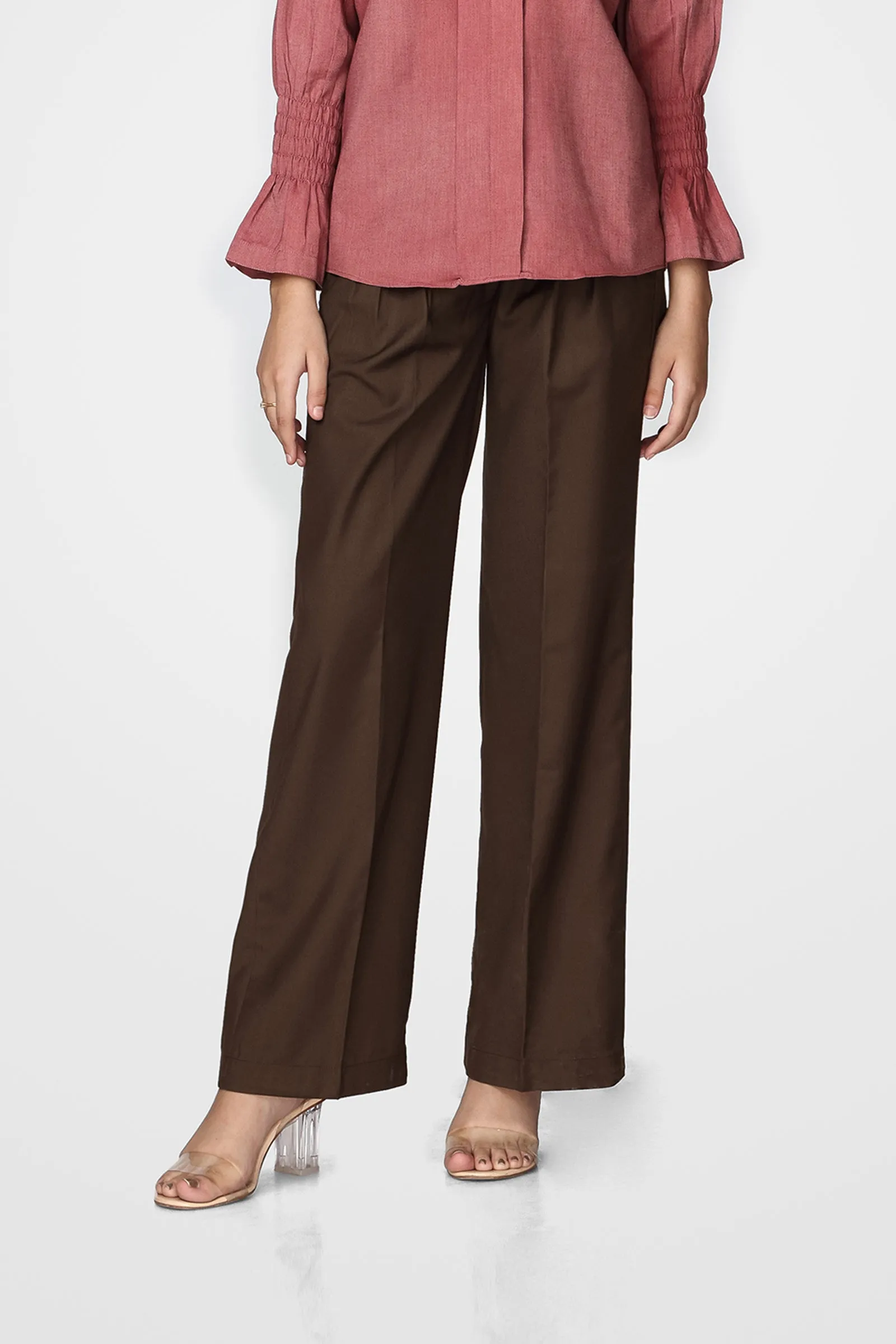 Chocolate Pleated Trousers