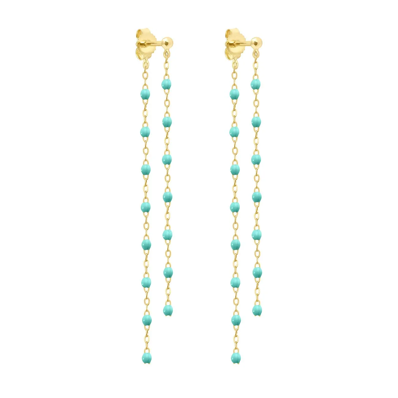 Classic Gigi dangling Lagoon earrings, Yellow Gold