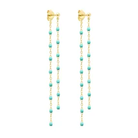 Classic Gigi dangling Lagoon earrings, Yellow Gold