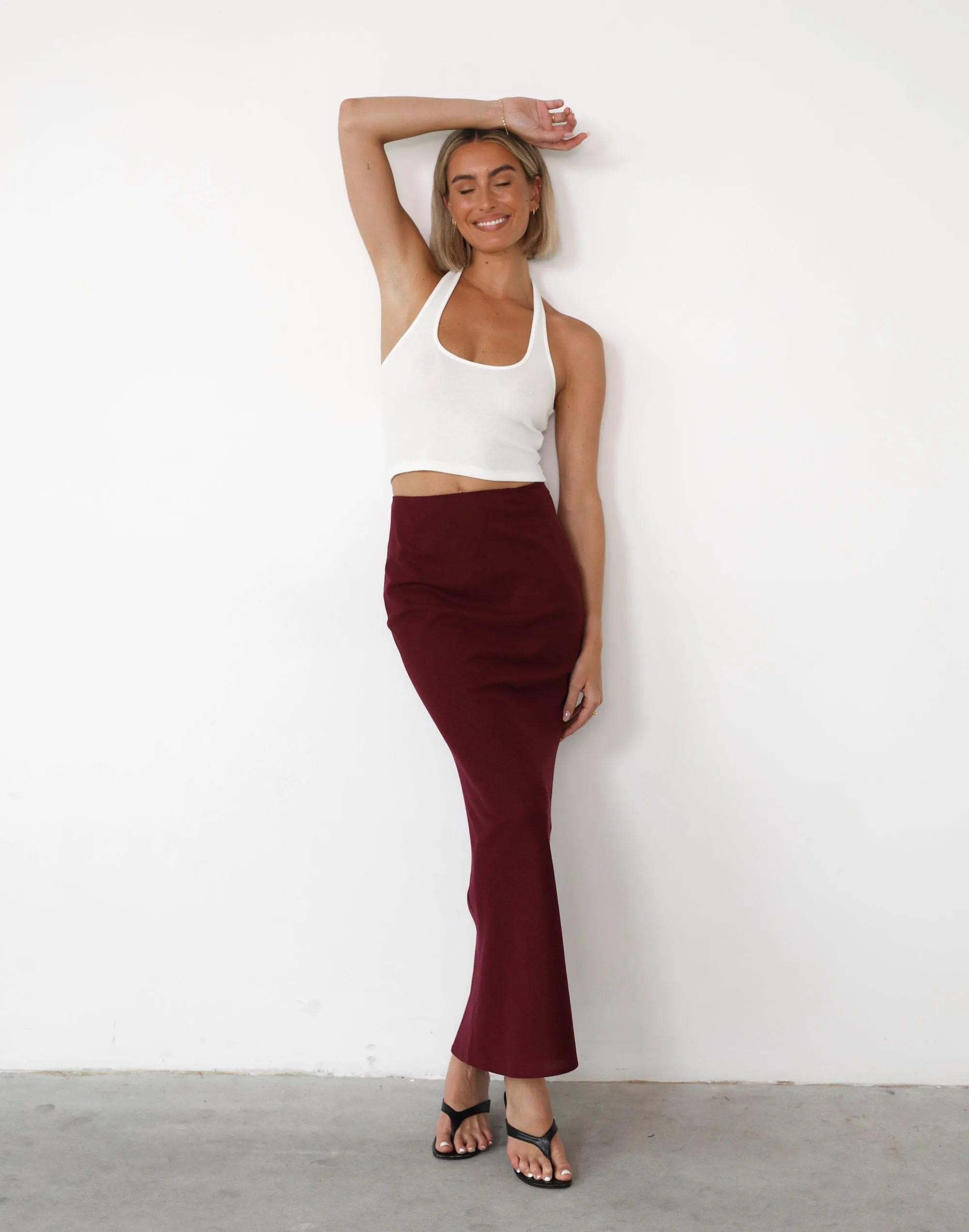 Cleo Linen Maxi Skirt (Shiraz)