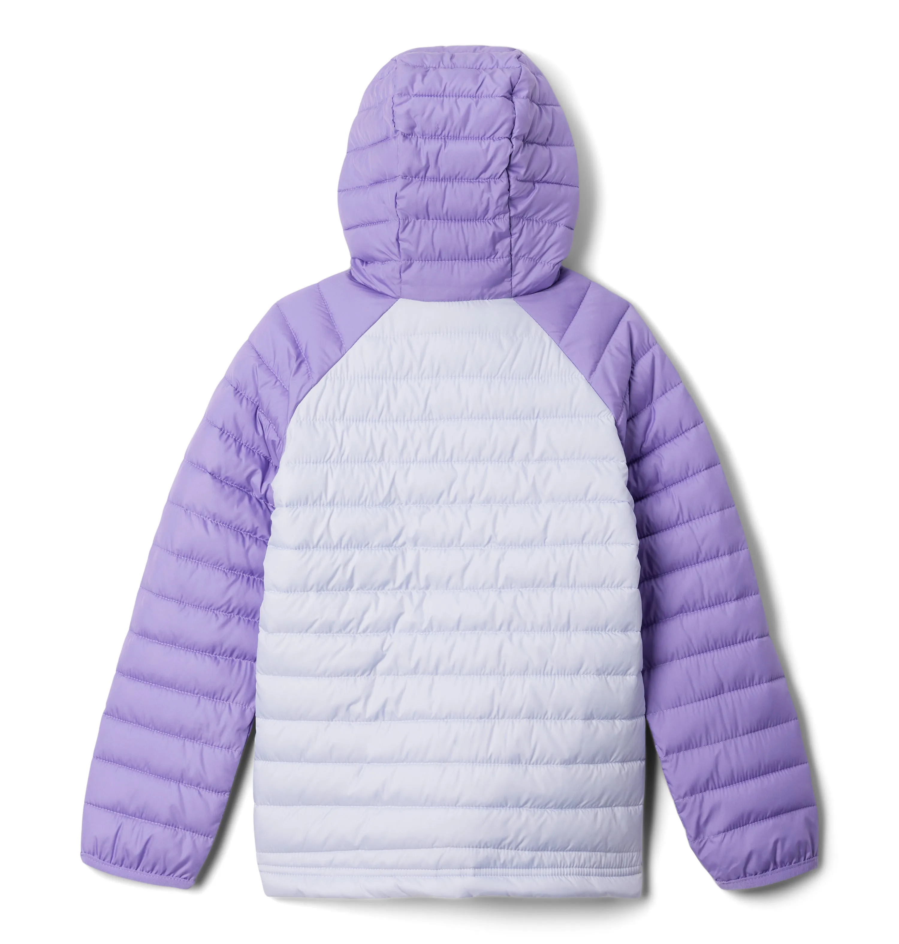 Columbia Kids Powder Lite II Hooded Insulated Jacket (Snowdrift/Paisley Purple)(Ages 4-18)