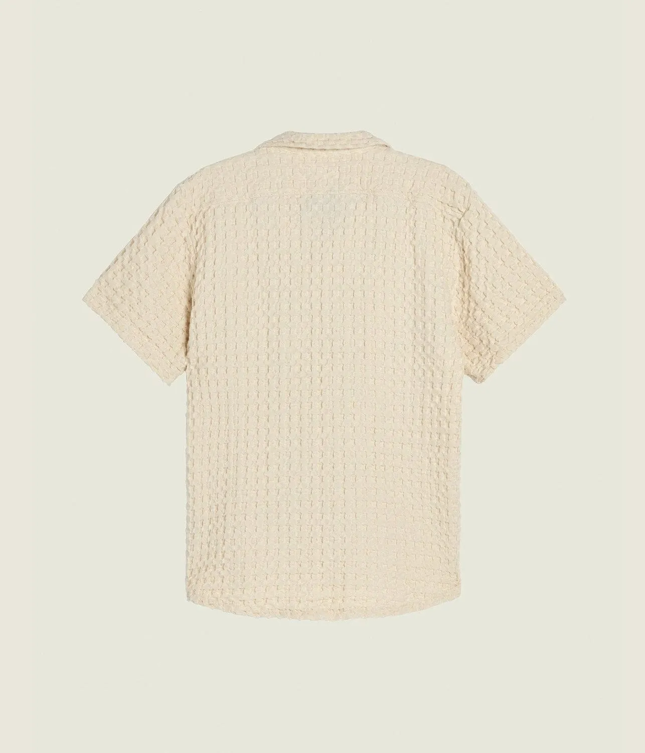 CUBA WAFFLE SHIRT - ECRU