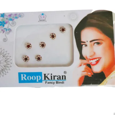 Dark Red Maroon Round Diamond Fashion Bindi Sticker