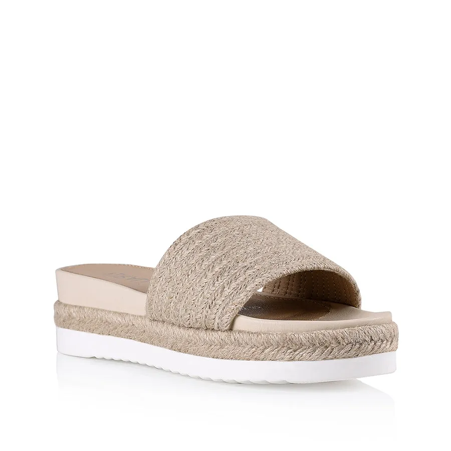 Declan Footbed Slides - Natural Rope