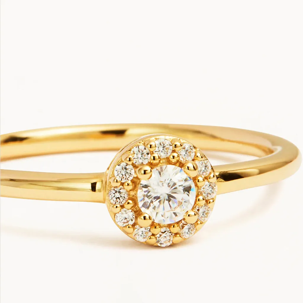 Diamond Star Halo Ring