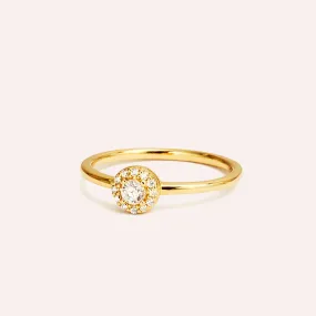 Diamond Star Halo Ring