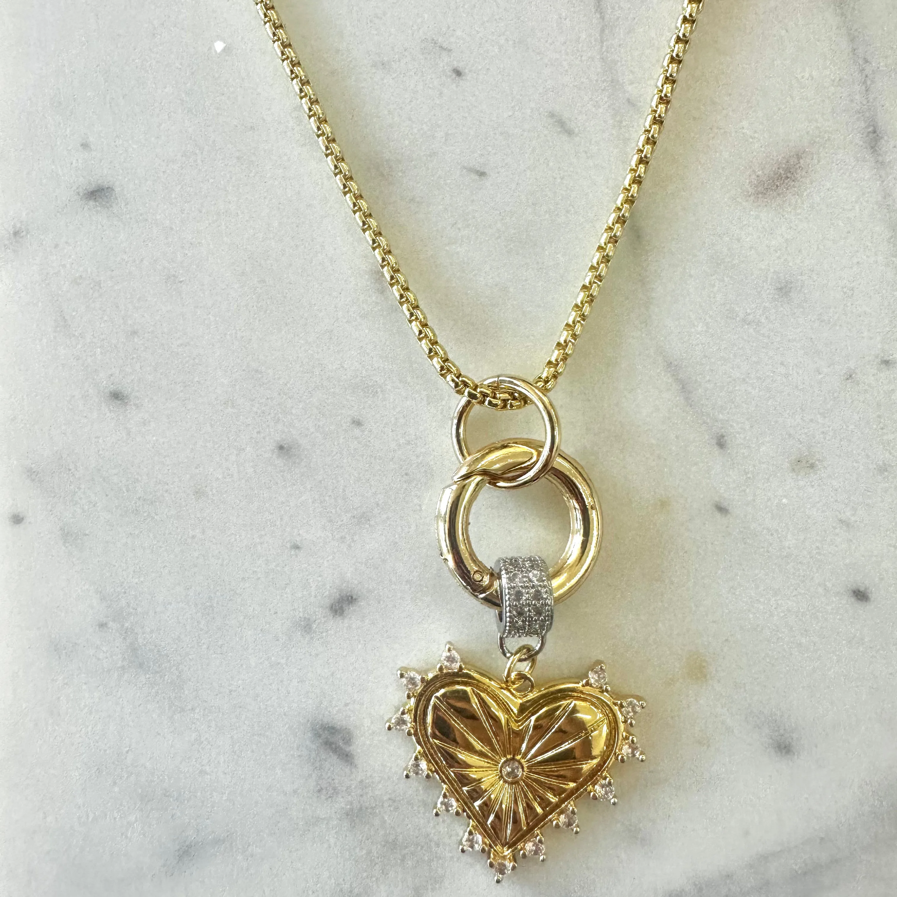 Divine Heart Gold Necklace