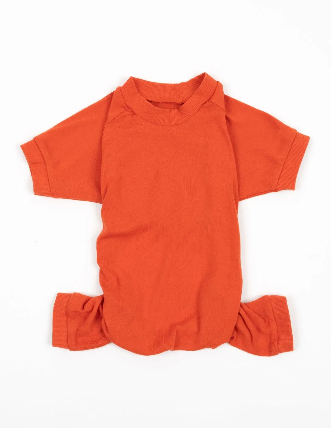 Dogs Solid Color Orange Pajamas