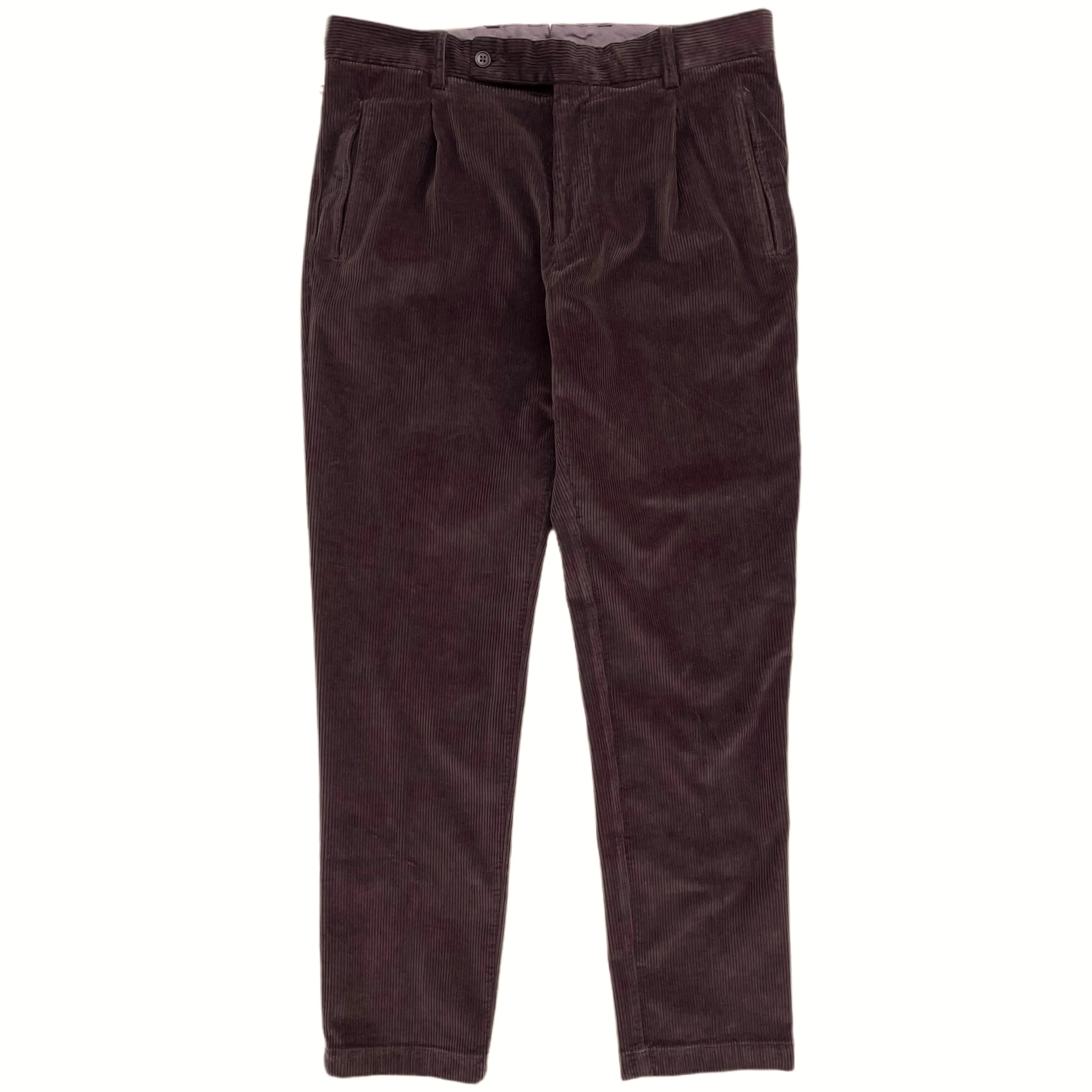 FRESH Corduroy Pleated Chino Pants In Brown