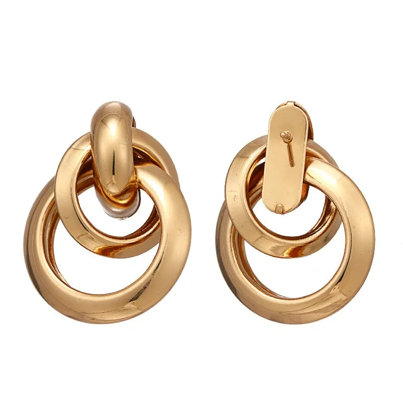 Gold Plated Stylish Korean Stud Earring