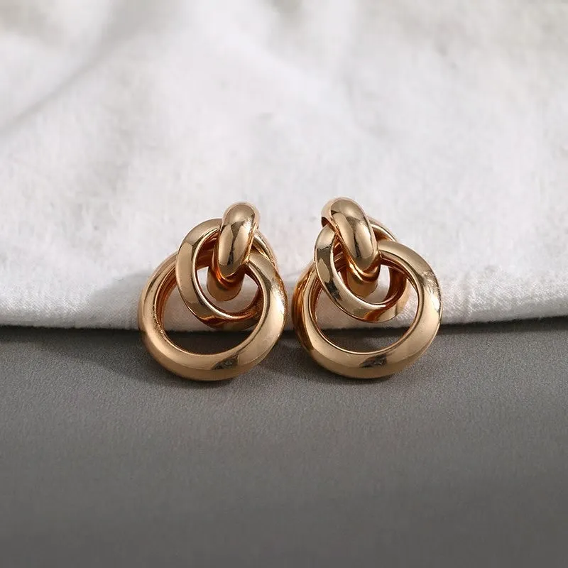 Gold Plated Stylish Korean Stud Earring