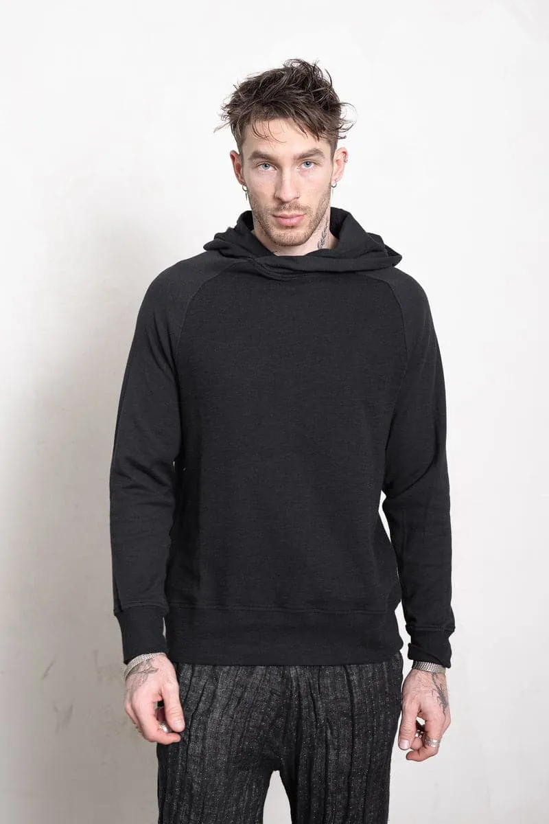 Hannibal | Felice | Weicher Pullover mit Kapuze aus Baumwolle in schwarz