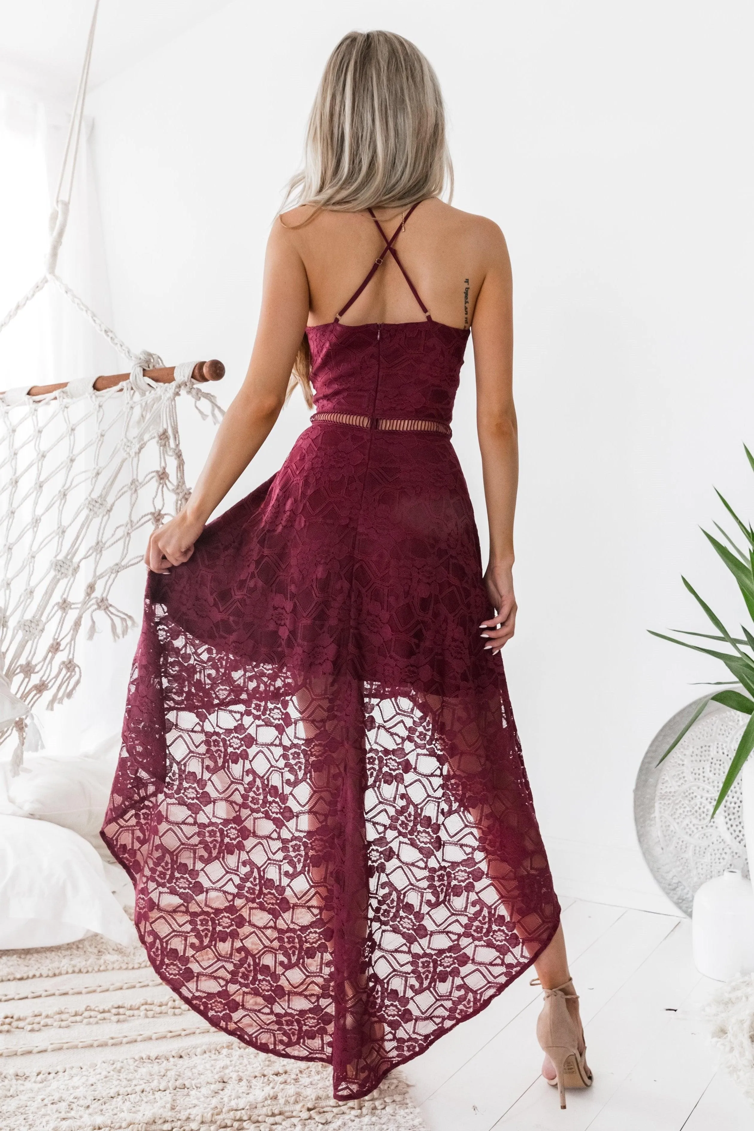 Hazel Dress - Burgundy