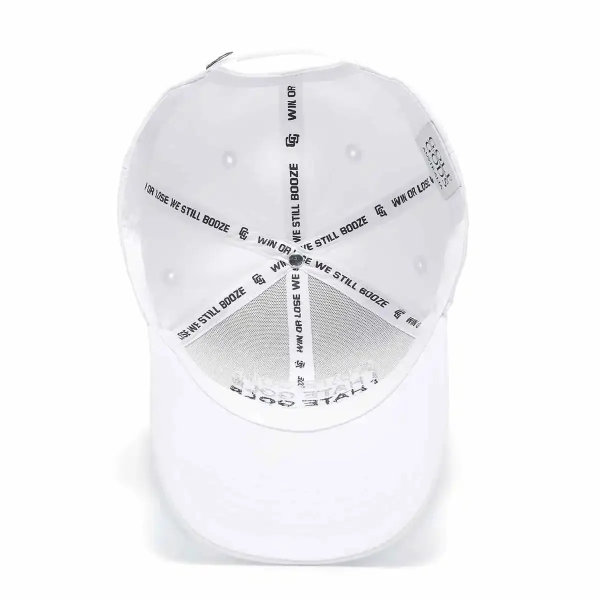 I Hate Golf White SnapBack Golf Hat - Curved Brim