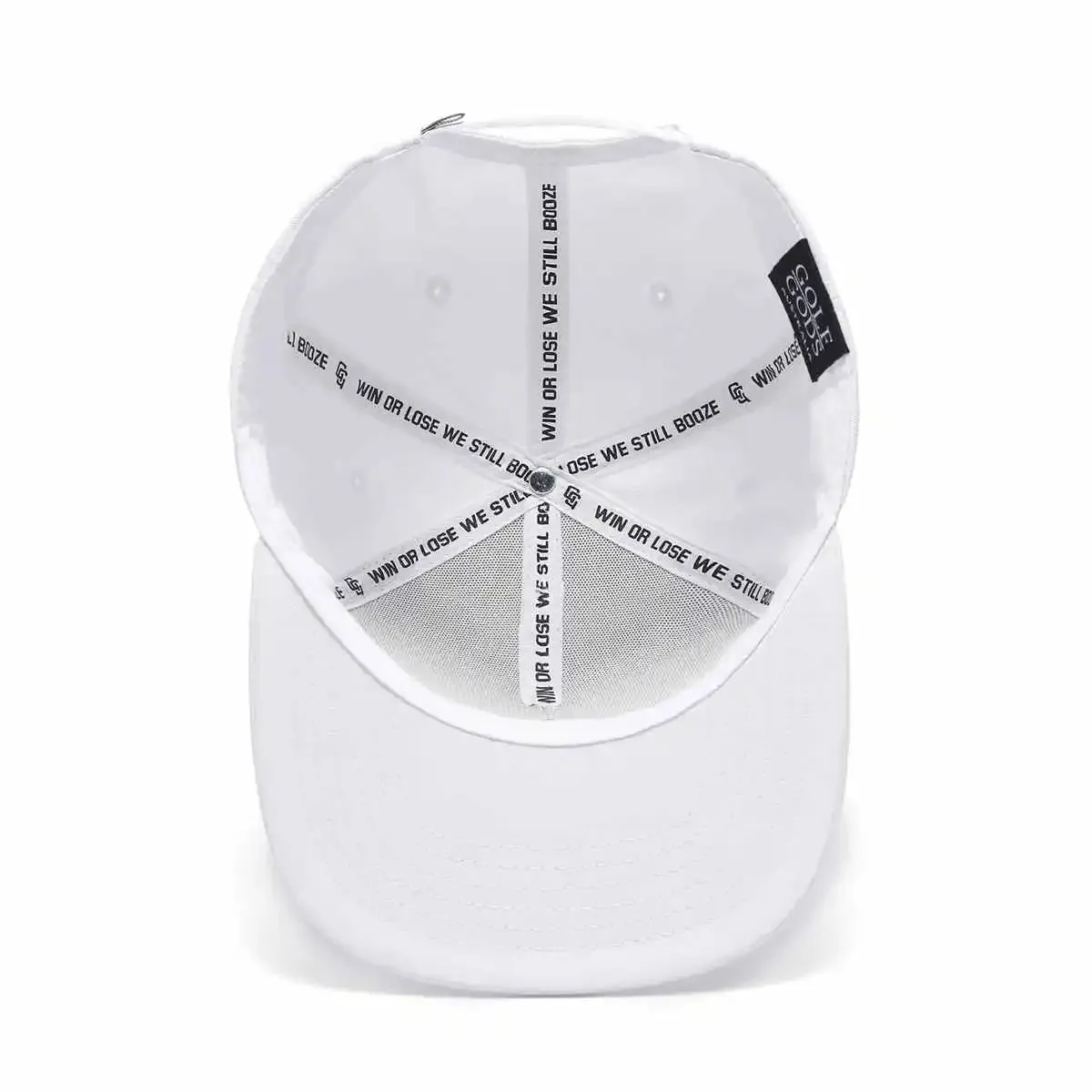 I Hate Golf White SnapBack Golf Hat - Flat Brim