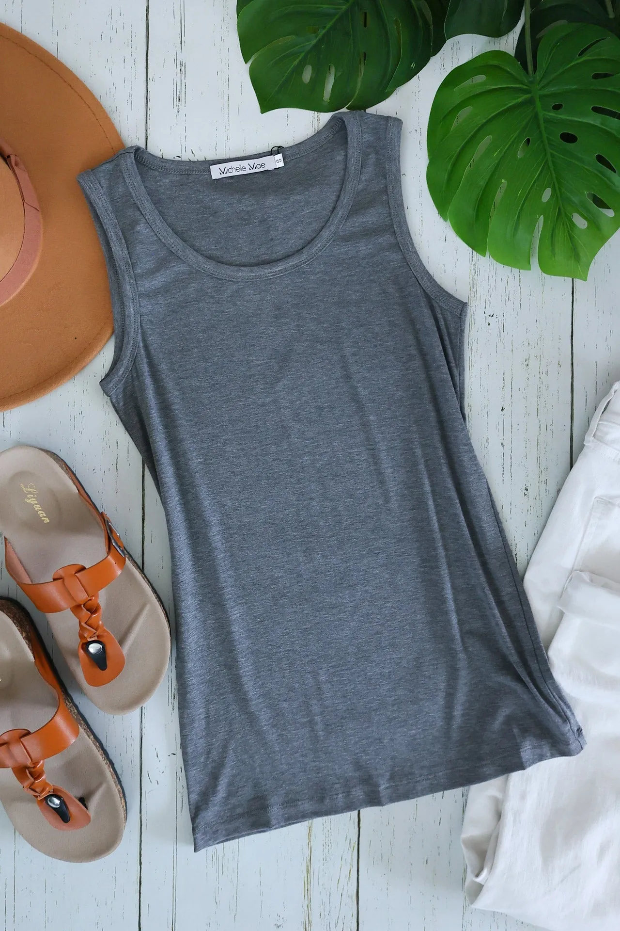 IN STOCK Ava Tank- Dark Grey