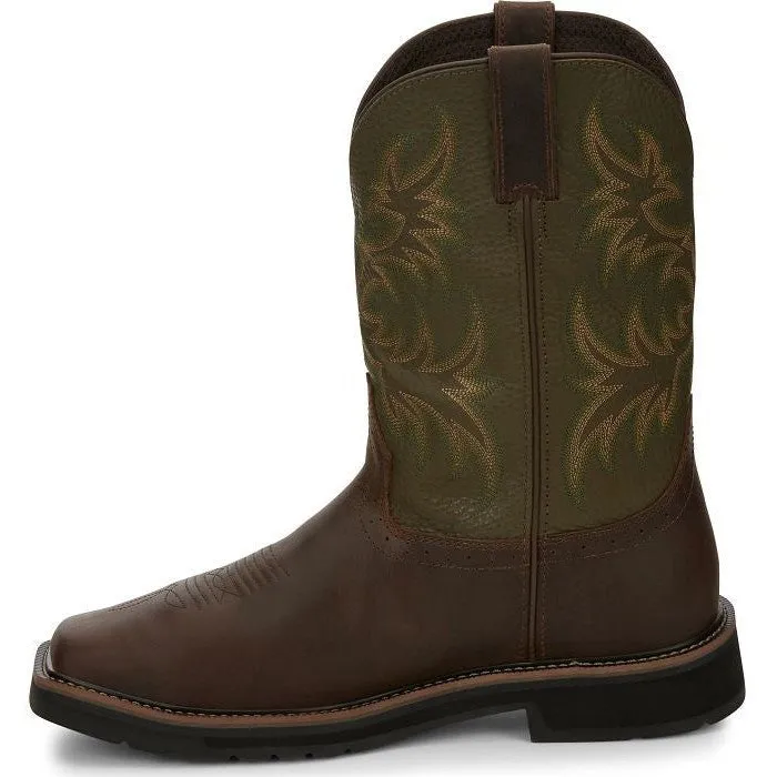 Justin Men's Keavan 11" ST Met Guard Western Work Boot -Brown- SE4570