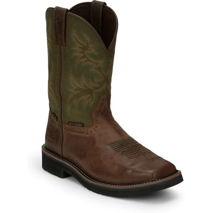 Justin Men's Keavan 11" ST Met Guard Western Work Boot -Brown- SE4570