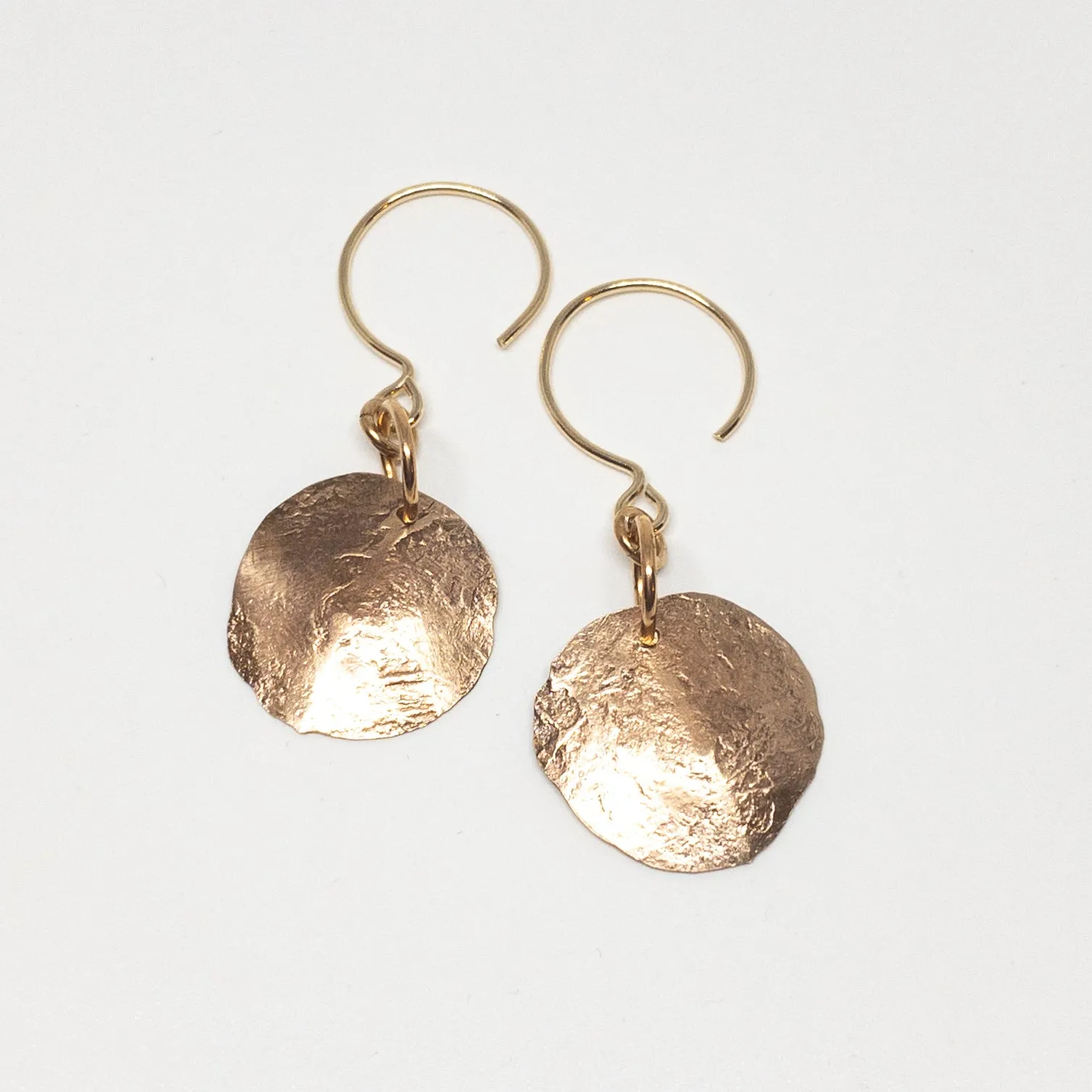 Kanso Disc Earrings - Bronze