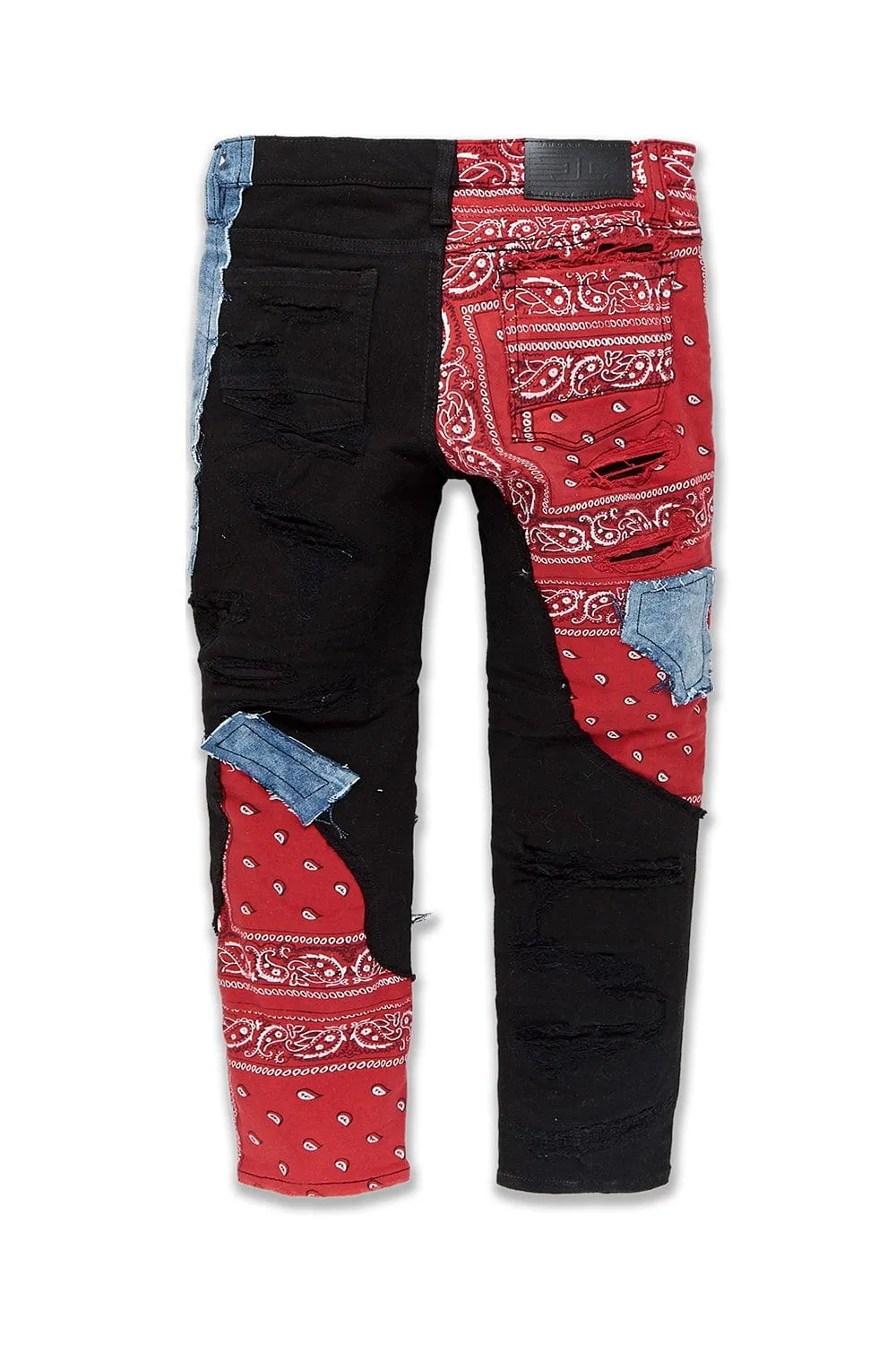 Kids Paisley Denim (Crimson)