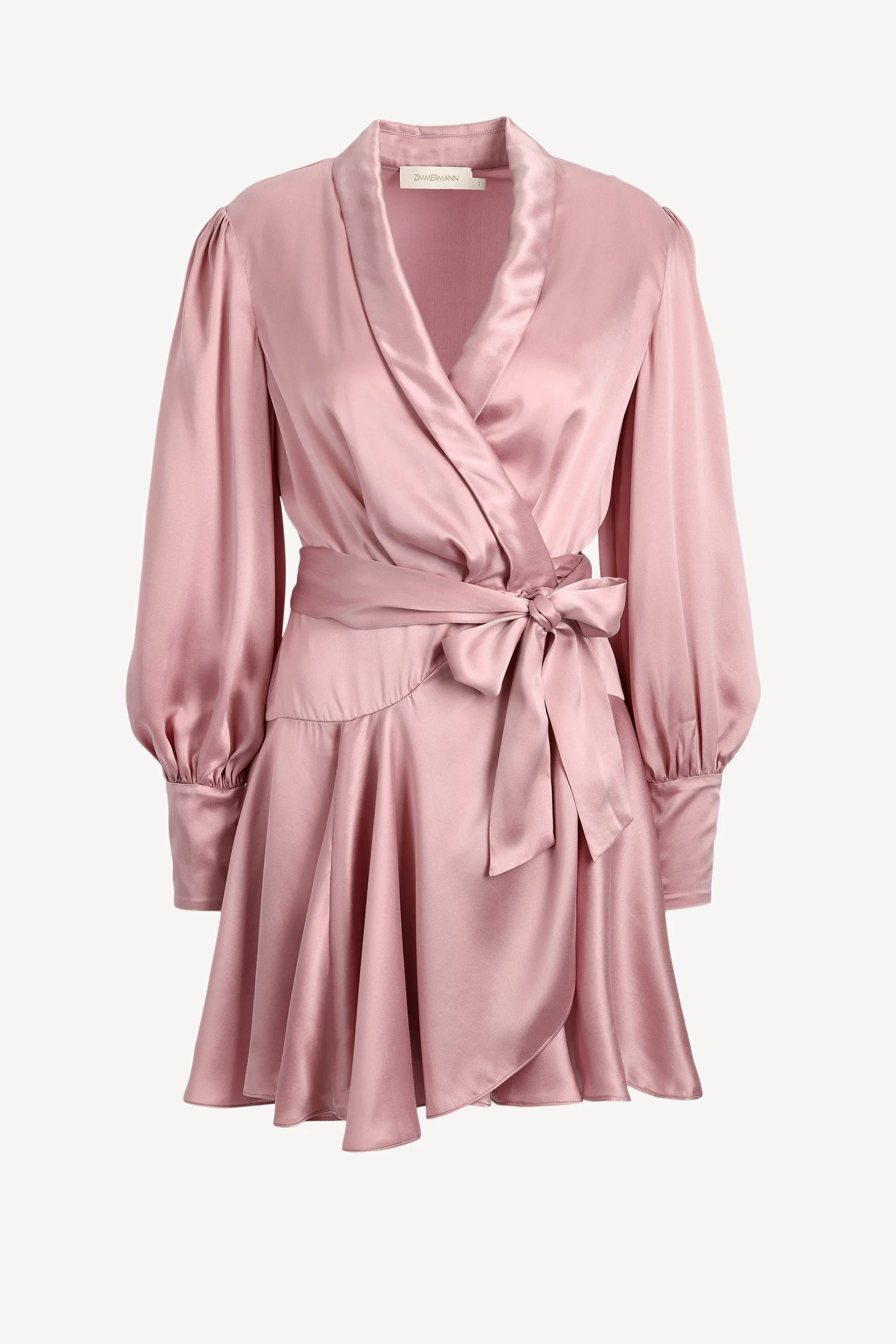 Kleid Silk Wrap Mini in Pink