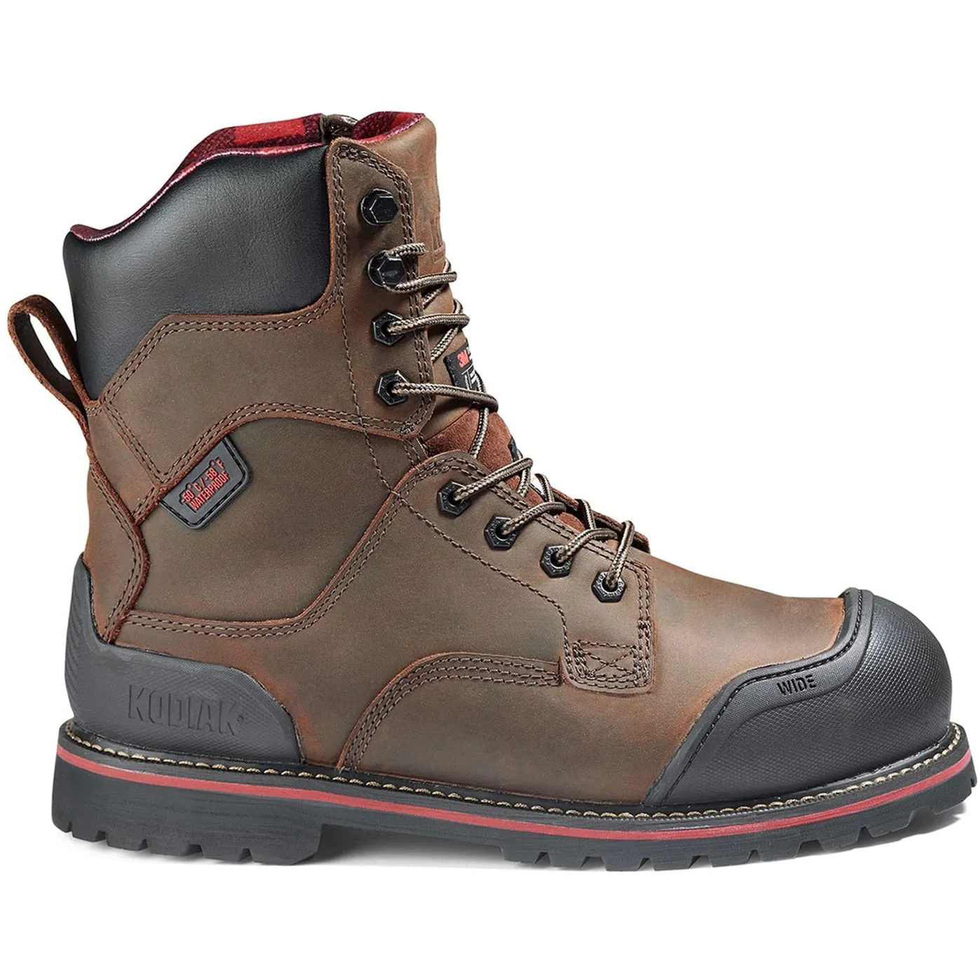 Kodiak Men's Widebody Warm 8 Comp Toe WP Work Boot -Brown- 8353DB