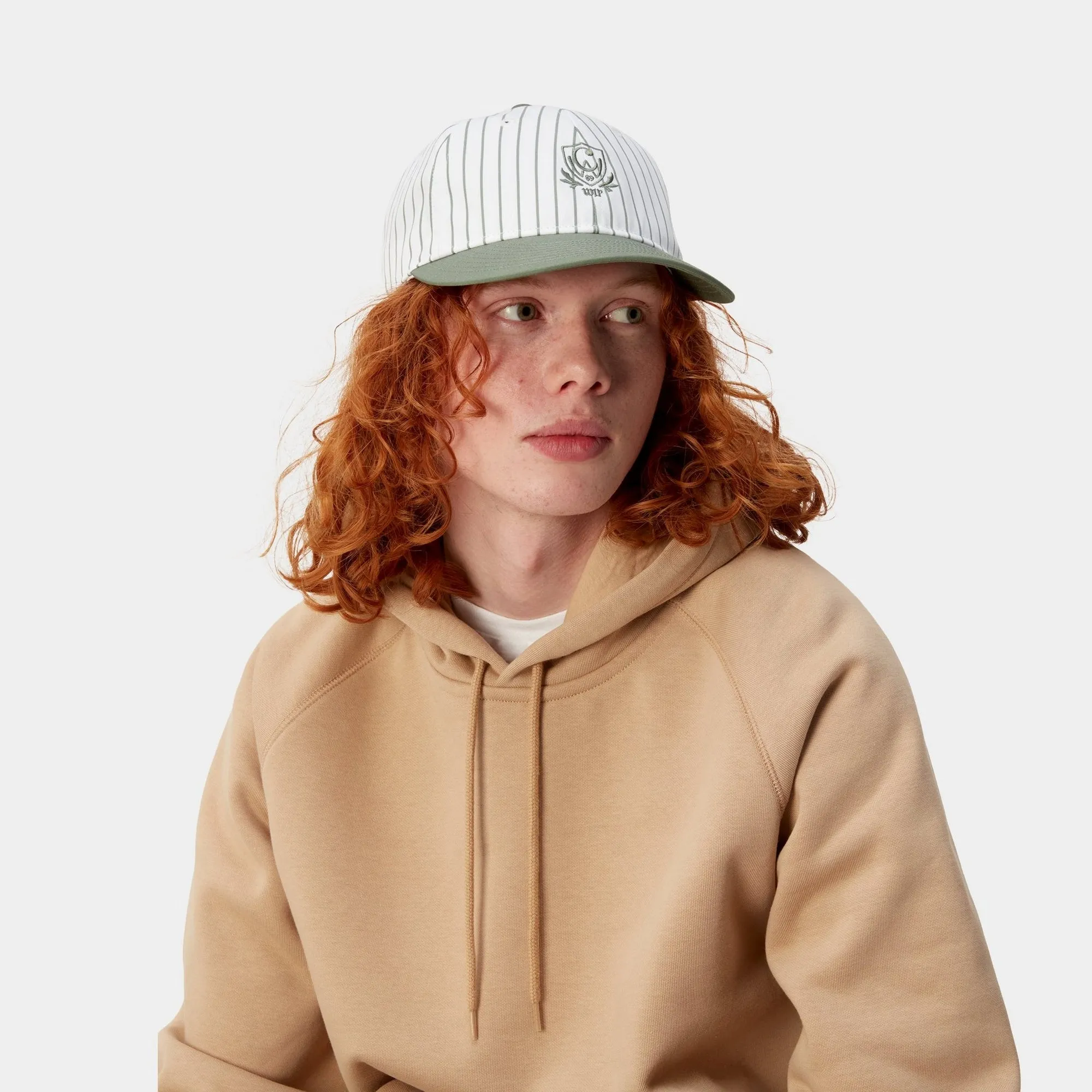 Linus Stripe Cap | White