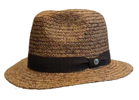 M by Flechet Raffia straw Tan/Brown Summer Fedora hat