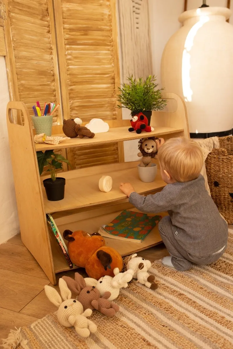 Montessori Wooden Toy Shelf