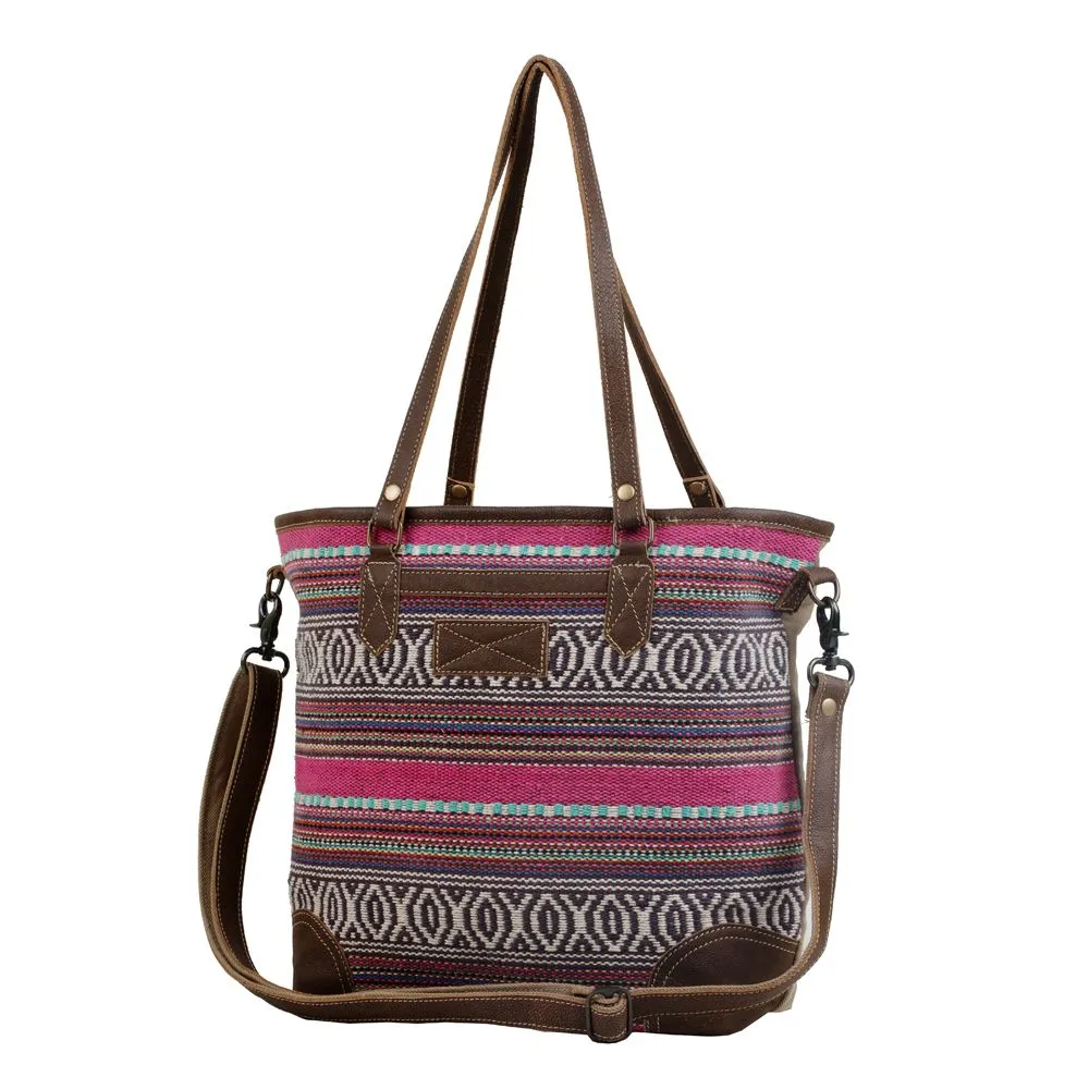 Myra Bag Exuberant Spirit Shoulder Bag: Vibrant Bohemian Chic from Repurposed Elegance