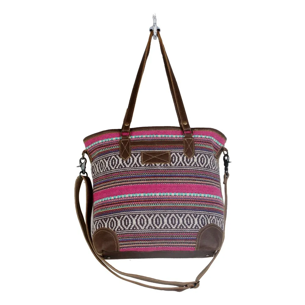 Myra Bag Exuberant Spirit Shoulder Bag: Vibrant Bohemian Chic from Repurposed Elegance